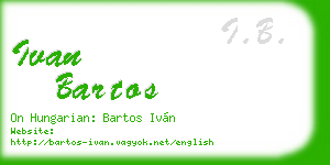 ivan bartos business card